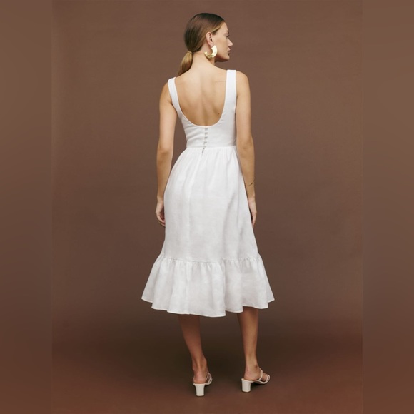 Reformation Bucatini Linen Midi Dress - Picture 2 of 15